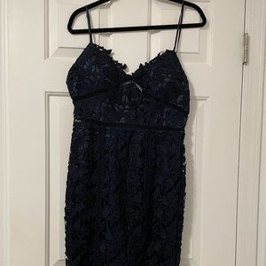 Chelsea Blue Midi Dress - Navy